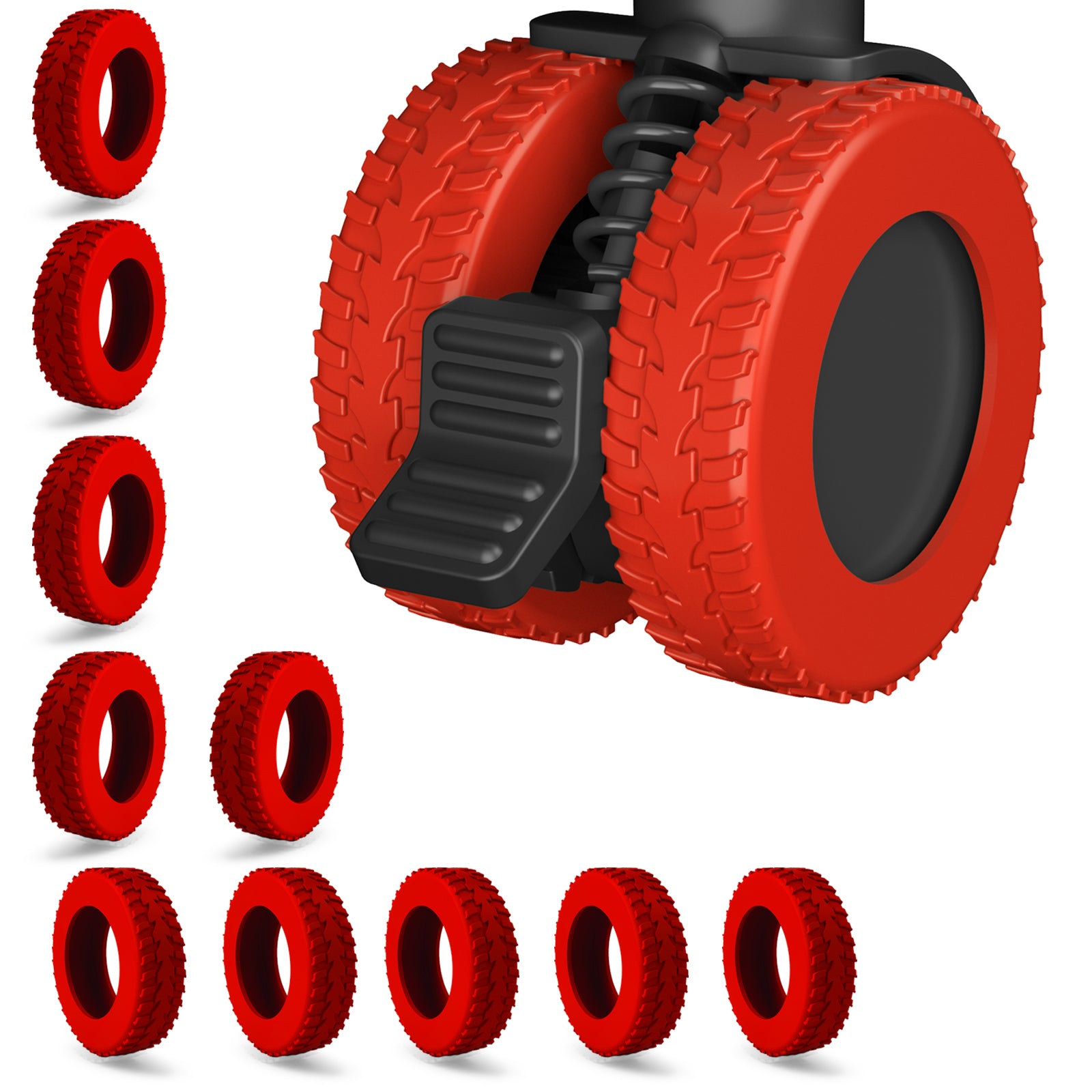 Ashard Silicone Caster Covers (10-Pack)