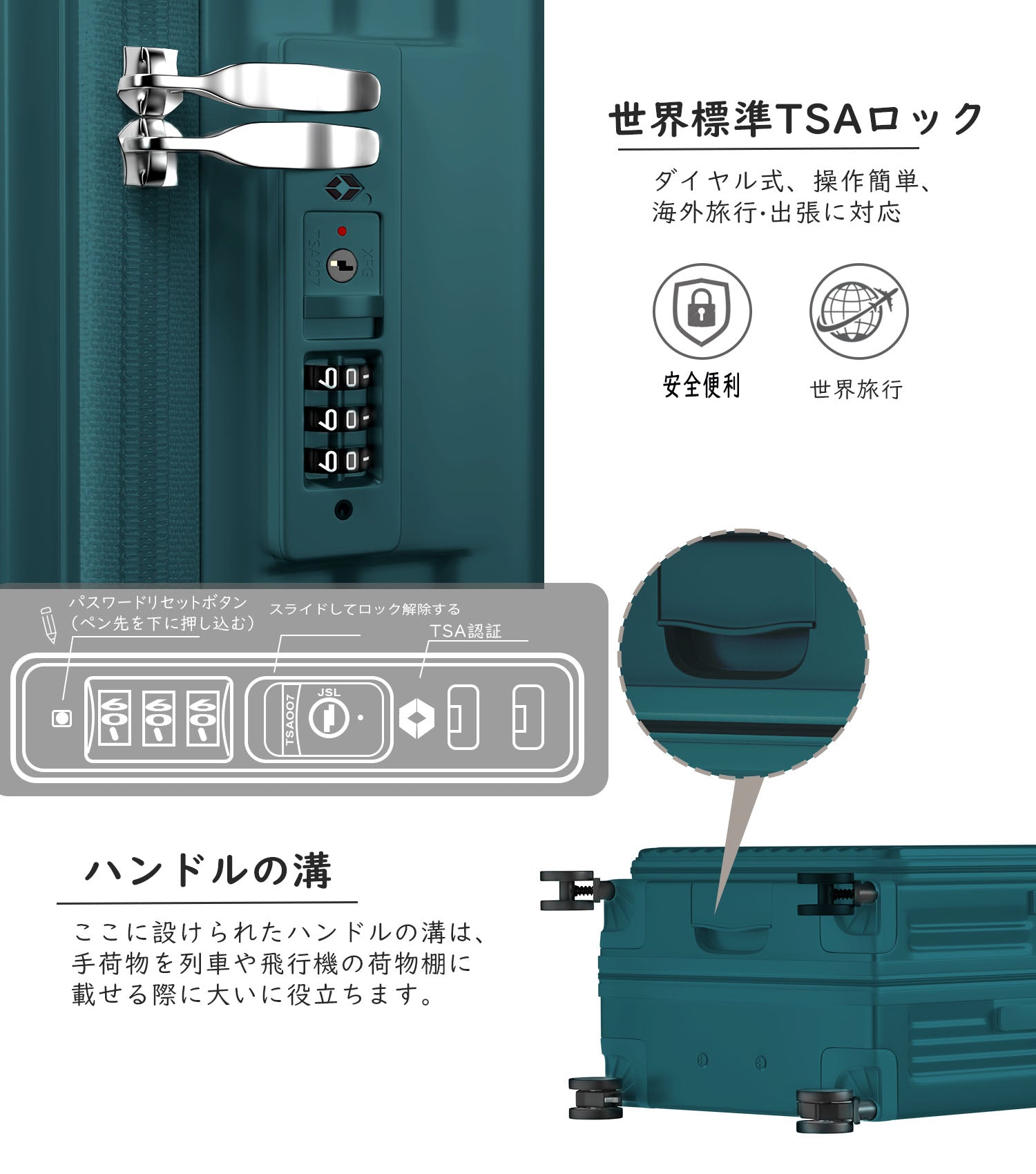 Ashard サイドオープン 拡張式スーツケース