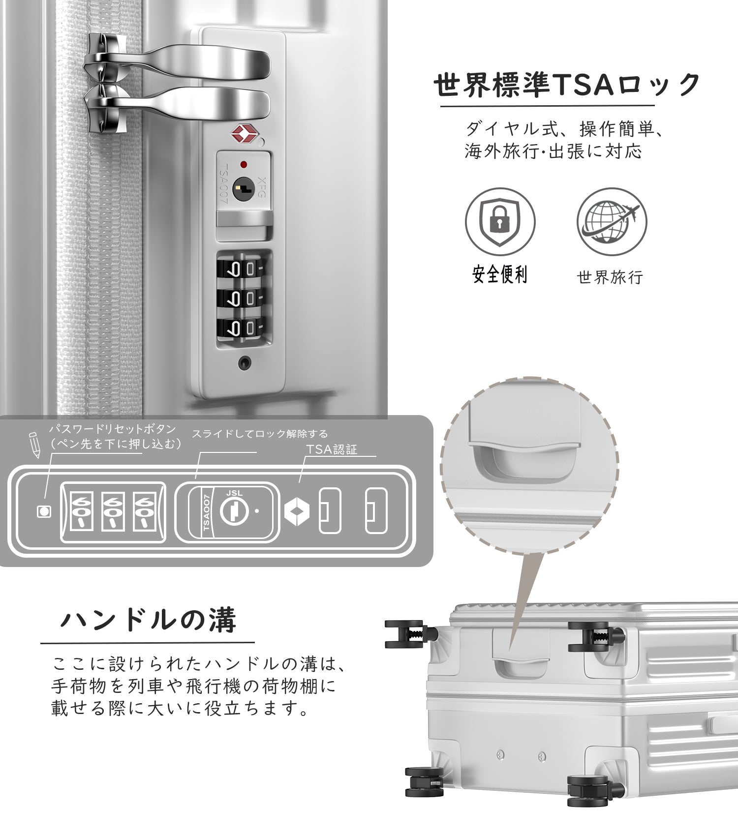 Ashard サイドオープン 拡張式スーツケース
