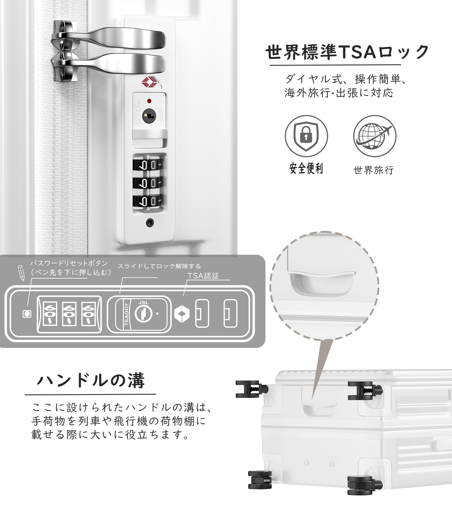 Ashard サイドオープン 拡張式スーツケース