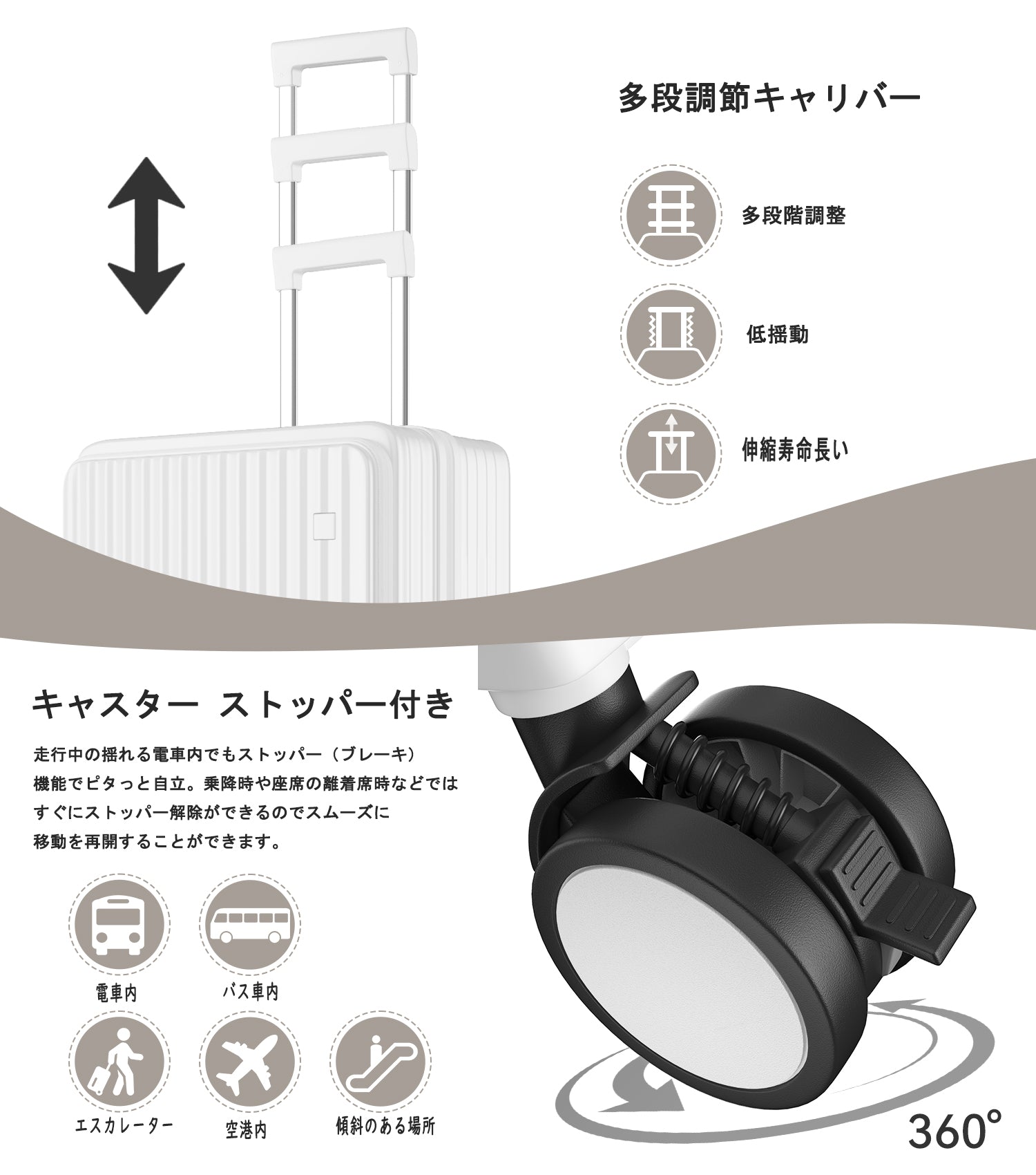 Ashard サイドオープン 拡張式スーツケース
